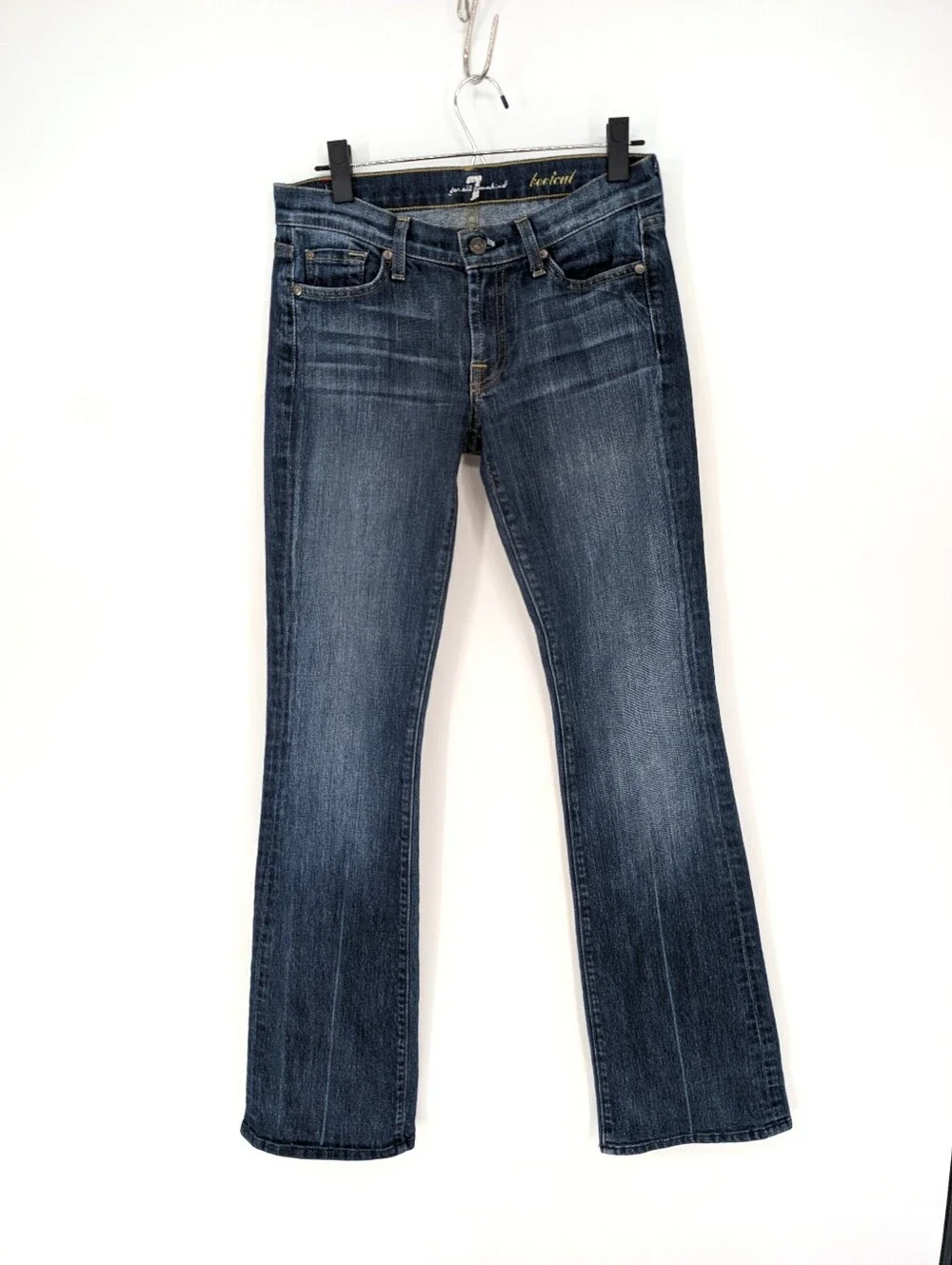 7 For All Mankind Low Rise Bootcut Jeans Signature Pocket Y2K SZ 27